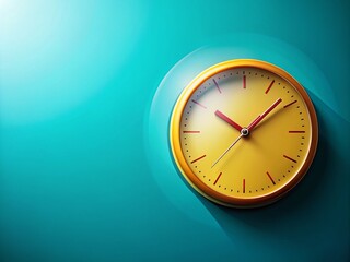 Elegant Clock Design with Clean Background and Ample Copy Space for Time Management Themes and Business Concepts