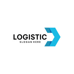 Logistic logo design vector illustration