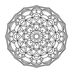 Mandala Vector Circular Shape Easy and Beautiful - Mandala Design for Coloring Book.