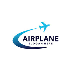 Airplane logo template vector illustration