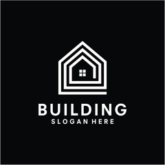 House building logo design vector illustration