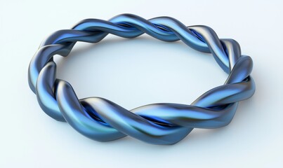 Fototapeta premium A geometric 3D design, rendered abstractly, showcasing blue rings.