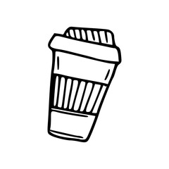 hand drawn illustration of a coffee drink