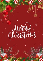 Merry christmas instagram post template