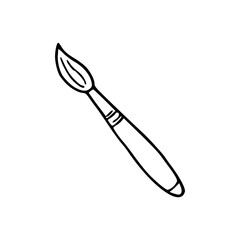 illustration of a paint brush coloring pages