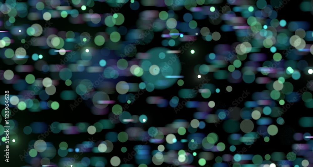 Poster inside digital data tunnel. Futuristic abstract background with neon rays. Concept for big data,