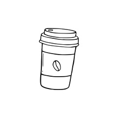 cartoon of a coffee drink isolated on white