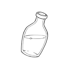 A drawing of glass bottle