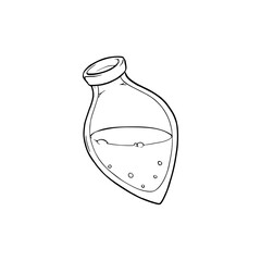 A drawing bottle isolated on white