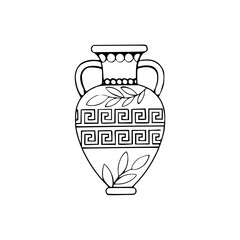 Illustration of a vase coloring pages