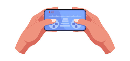 Phone in hand recording video