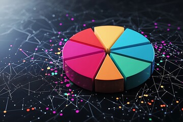 Obraz premium chart on white on black background