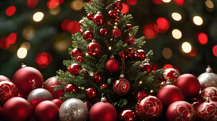 christmas tree decorations, ai generated