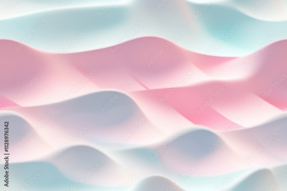 Canvas Prints dreamy minimalist 3d rendering with pastel gradient waves