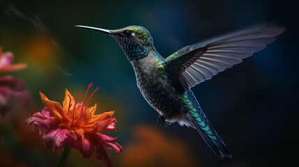 Fototapeta premium hummingbird on a flower