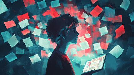 The spread of misinformation on social media, examining the role of social media in the dissemination of false information and its consequences on society. Echo. Illustration