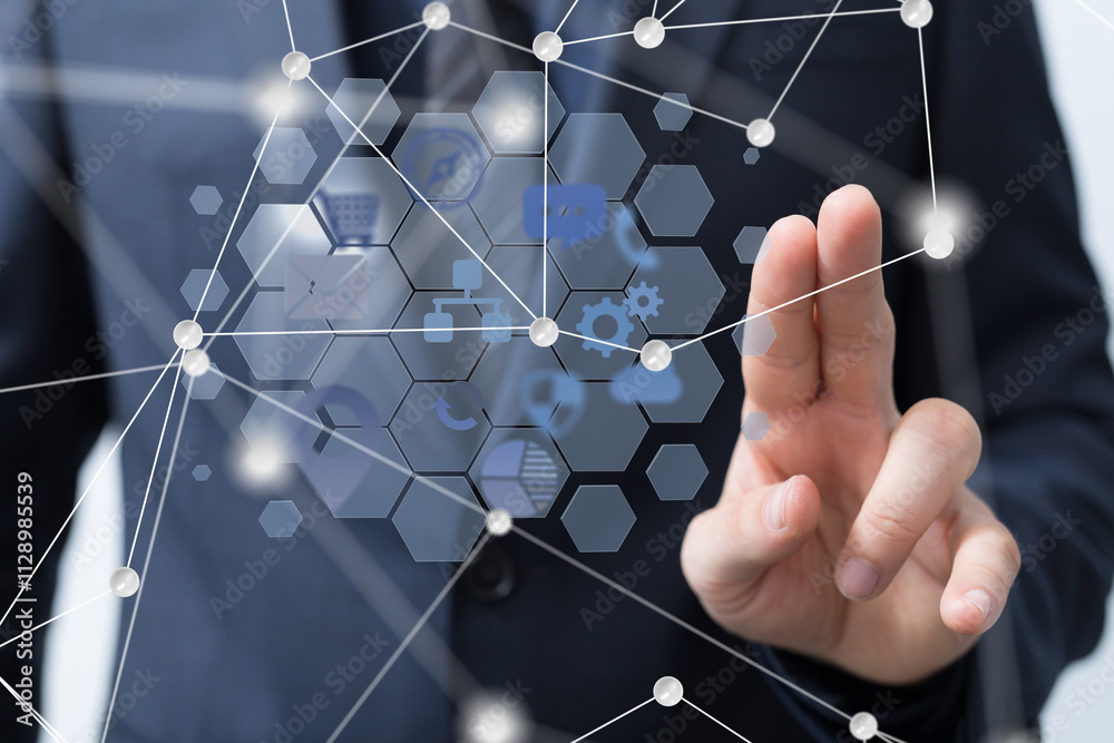 Poster 2d rendering Cloud computing, Cloud Computing Concept