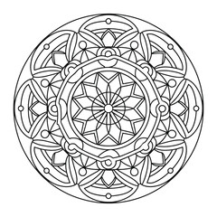 Easy, Simple and Ethnic Mandala Art for Coloring Book, Mandala Art for Mehendi Design - Mandalas Vector.