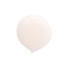 Cosmetic cream in abstract shape isolated on white background