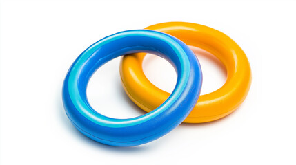 Pair of gymnastics rings, isolated in white background