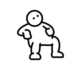 くつろぐ人のシンプルなイラスト　ベクター
