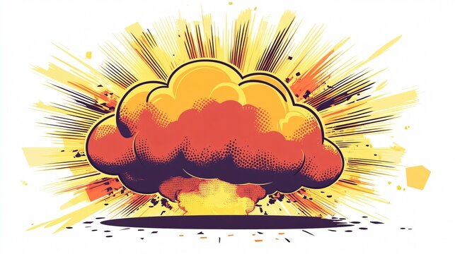 Dynamic Comic Book Exclamation: BOOM in Bold Colors