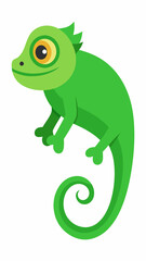 green chameleon cartoon