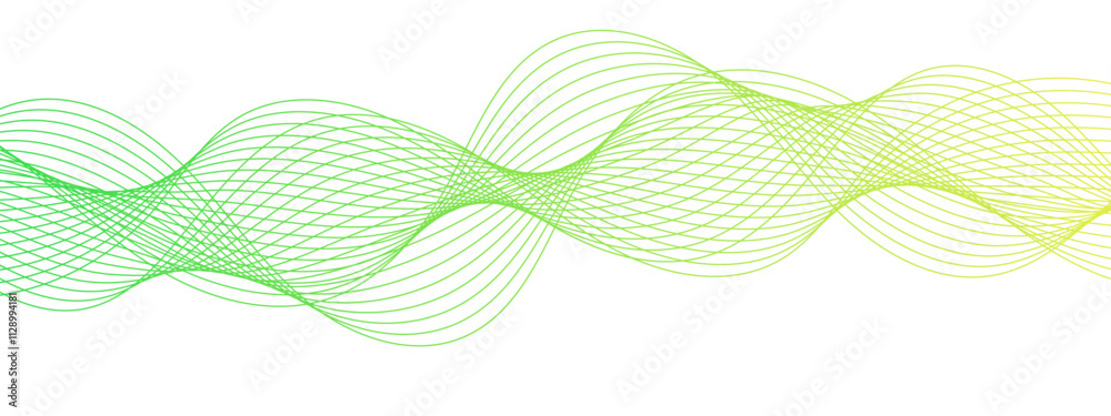 Poster Abstract colorful Blue glowing frequency sound wave with curved lines. Curved wavy lines tech futuristic motion. Geometric technology and frequency gradient lines. Dynamic gradient flowing wave