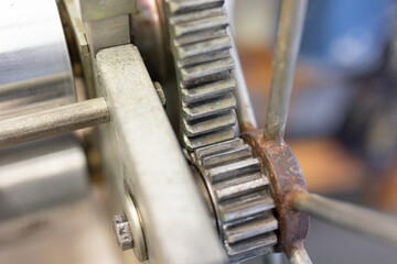 Close-up of Industrial Gear Mechanism