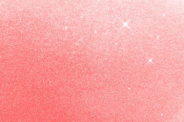 Pink Coral, Rose Gold Glitter texture. Trendy sparkle background with coral pink sequins for party invitation, packaging, Christmas, New Year and birthday cards