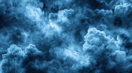Fototapeta premium The sky is filled with blue clouds