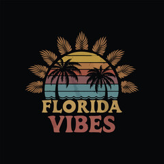 Naklejka premium Summer beach and sunset Vector graphic for t shirt and other uses