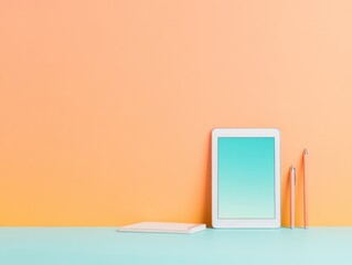 Minimalist Desk Setup for National App Day, New Year, and Independence Day Celebrating Productivity and Innovation