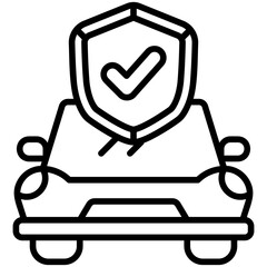 Auto Insurance Line Icon