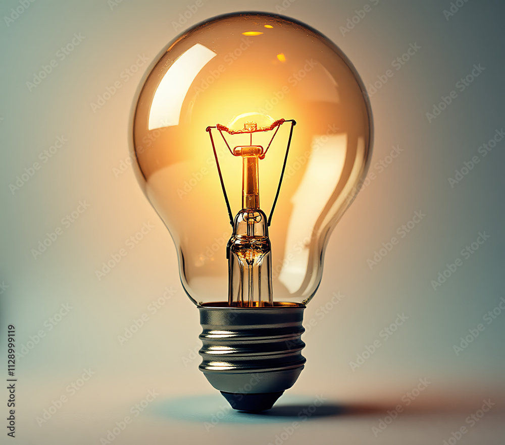 Poster the business utilizes a light bulb as a symbol of creative and innovative ideas in their communicati