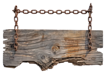 PNG Wooden sign chain old