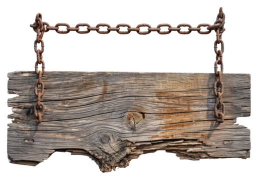 PNG Wooden sign chain old