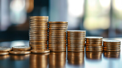 A bar graph demonstrates consistent profits over the quarters.