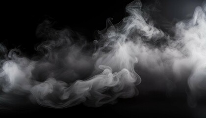 fog mist haze smoke on black background