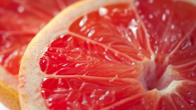 Cut grapefruit close-up.