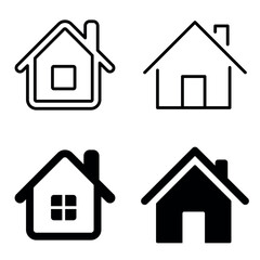 Fototapeta premium Classic House with a Roof and Chimney