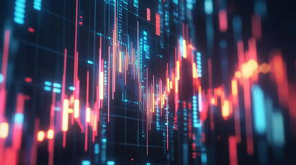 Fototapeta premium A chart of rising stocks symbolizes the potential of 2025 investments.