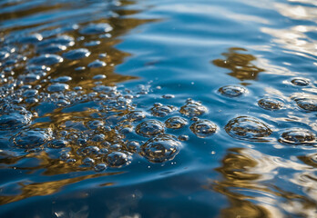 bubbly water surface with reflections and bright highlights