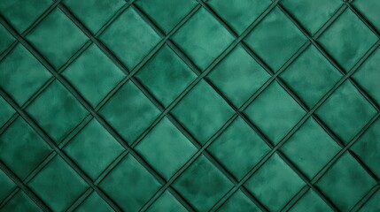 Textured Green Leather with Diamond Pattern in Elegant Design