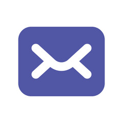 Pixelated Purple Envelope Icon: Digital Communication Symbol