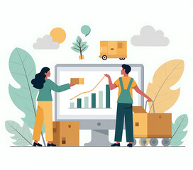 Growing demand for online shopping concepts involves business strategies related to product packaging and order fulfillment processes._00001_