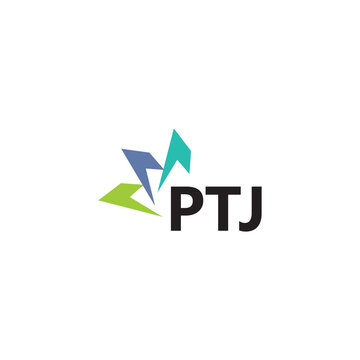 PTJ letter logo design on white background. Creative  modern PTJ letter logo design. Vector design.