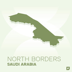 Obraz premium Northern Borders vector map, Vector map of Northern Borders, editable eps, AI files, Vector illustration of Northern Borders vector map