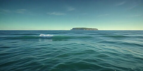 Obraz premium Soft oceanic gradient with blue and green hues, oceanic gradient, soothing colors, landscape