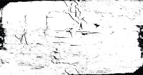 Black and white grunge urban texture vector with copy space.  Grunge black and white pattern. Monochrome particles abstract texture. Vector illustration.